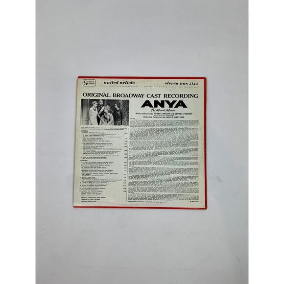 LP Anya A Musical Musical Original Broadway Cast Recording United Artist Records - Picture 2 of 6